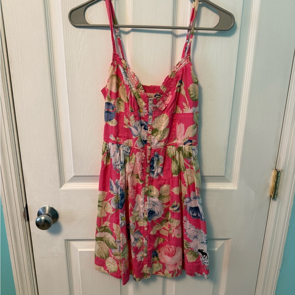 Abercrombie & Fitch Pink Smocked Dress